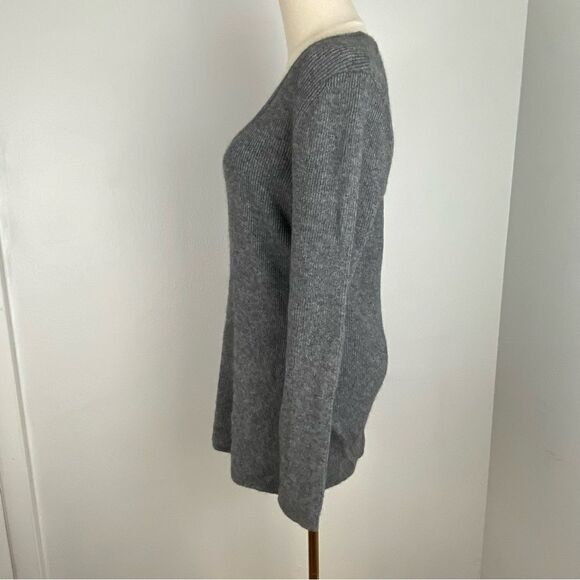 Soft Surroundings‎ Gray Ribbed Sweater Minimalist Academia Casual Capsule Large - Picture 6 of 10